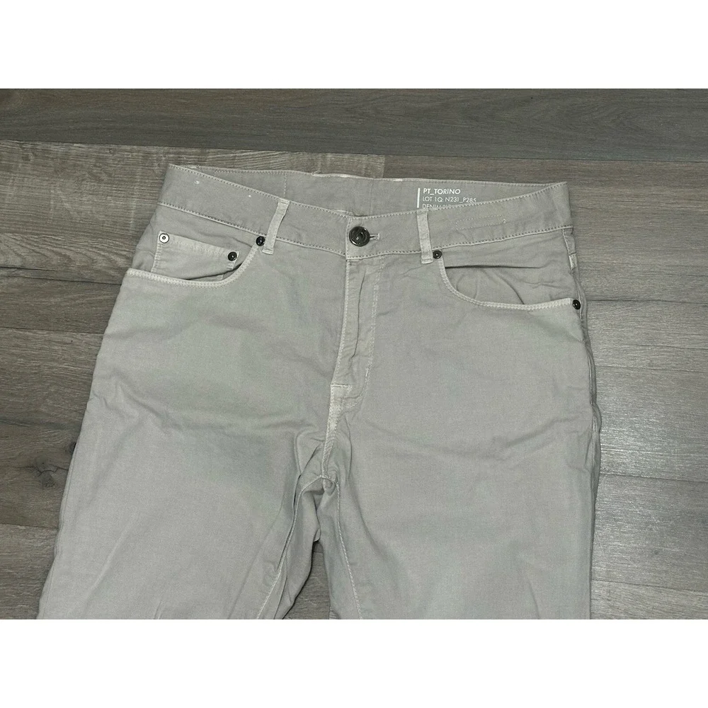 PT Torino Jazz Men's Denim RLZ Cotton Blend Beige Pants - Size 32x27
